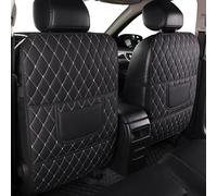 Woniyal 2PCS Car Kick Mats & Seat Back Protectors for Tesla Model 3 Highland 2023 2024, Car Seat Back Anti Kick Pad with Storage Protects Upholstery from Mud,Black