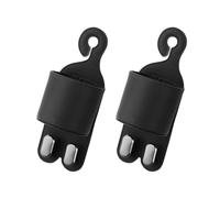 Woniyal 2Pcs Car Seat Back Hook Cup Holder for Audi A4 Saloon B9 (8W) 2015-2024, Nappa Leather Headrest Storage Organiser with Double Hanger for Bags Bottles,Black