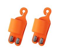 Woniyal 2Pcs Car Seat Back Hook Cup Holder for Citroën Berlingo III K9 2018-Present, Nappa Leather Headrest Storage Organiser with Double Hanger for Bags Bottles,Orange