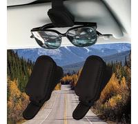 Woniyal 2pcs Car Sunglasses Holder Suitable for Porsche Cayenne 9Y3 Coupé 2019-2023, Glasses Mount Magnetic Premium Material Sun Visor Clip Organiser Storage,Black