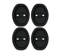 Woniyal 4 Pcs Car Door Lock Cover for Fo-rd Focus 1 2 3 4 MK1 MK2 MK3 MK4, Doors Latch Guard Protection Shock Absorption Stickers Protective Pad Car Accessories,Black-9.4 * 7cm