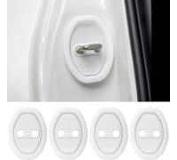 Woniyal 4 Pcs Car Door Lock Cover Latch Protector for VW Golf 8 United 2020-2025, Car Door Lock Buffers, Waterproof, Rustproof, Door Latches Guard Accessory,White