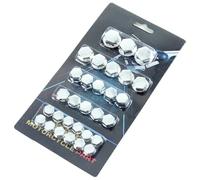 Woniyal 60pcs Motorcycle Screw Caps Fit for Honda Ruckus, Bolt Covers Decorative Engine Nut Protection Chrome Styling Trim Fairing Accents,B