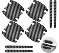 Woniyal 8 Pcs Car Door Handle Protector for Citroen DS SPIRIT DS3 DS4 DS5, Carbon Fibre Door Handle Cover Anti-Scratch Exterior Door Handle Decal Automotive Paint Guard