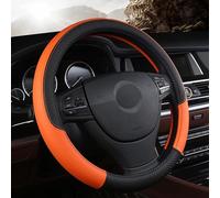 Woniyal Car Steering Wheel Cover for VW T5 Transporter Caravelle Multivan 2003-2015, Leather Non Slip Grip Breathable Auto Interior Accessories Wheel Protector Shield,orange