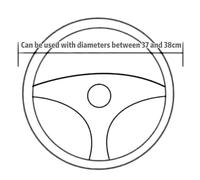 Woniyal Car Steering Wheel Protective Cover for Mitsubishi L200 Club Cab (5.Gen. ab Bj 09/2015) -, Steering Wheel Protector Covers Anti-slip Breathable Durable Car Interior Accessory,Black-C