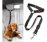 Woniyal Dog Car Seat Belt for Renault Clio, Dog Car Harness Lead with Elastic Bungee Buffer Strap Restraint Heavy Duty Pet Safety Leash,Black