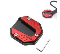 Woniyal Motorcycle Side Stand Plate Pad for Peugeot Django 150, Aluminum Alloy Foot Side Extension Pad Anti-slip Side Stand Enlarger Plate Pad,Red