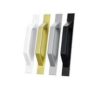 WonJoxel Sliding Door Handles 2PCS No-Drill Sliding Door Handles,Easy to Install for Sliding Barn Doors Gate Cabinet Closet Drawer(White)