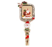 WONJOY Compatible with Apple Watch Bands with Bling Protective Case 41 mm 40mm 45 mm 44mm, Cute Christmas Halloween iWatch Series 9/8/7/6/SE/5/4 Adjustable Metal Chain Charms Bracelet for Women (Santa