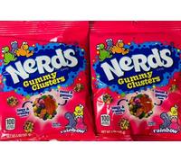 Wonka Nerds Gummy Clusters Peg Bag 141g (5oz) - Pack of 2