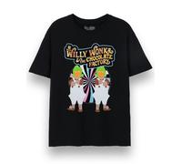 Wonka Unisex Black Willy Wonka Short Sleeved T-Shirt - Small