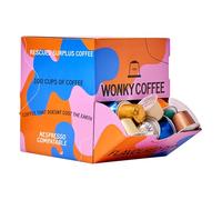 Wonky Coffee Flavoured Dip - 100 Pods Compatible with Nespresso Coffee Machines Made of Rescued Surplus Pods from Micro-Roasters to the Biggest Coffee Brands in the World.