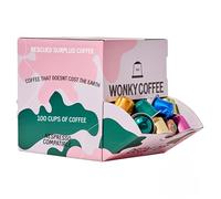 Wonky Coffee Lucky Dip - 100 Pods Compatible with Nespresso Coffee Machines Made of Rescued Surplus Pods from Micro-Roasters to the Biggest Coffee Brands in the World. (Standard, Decaf Dip)