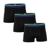 Wonky Line Men’s Bamboo Boxers 3 Pack, Soft Breathable Underwear, Seamless, Moisture Wicking, Stretch Fit Trunks Grey Navy Black, M-XXL (UK, Alpha, L, Regular, Regular, Black)