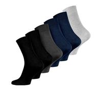 Wonky Line Men's Bamboo Socks, 6 pairs pack, seamless, soft, breathable, comfortable dress socks, Black, Grey, Navy Colours UK size 6-11 (UK, Alpha, One Size, Regular, Regular, Mix 6 pairs)
