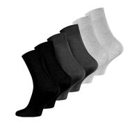 Wonky Line Men's Bamboo Socks, 6 pairs pack, seamless, soft, breathable, comfortable dress socks, Black, Grey, Navy Colours UK size 6-11 (UK, Alpha, One Size, Regular, Regular, Mix-6 6 pairs)