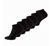 Wonky Line Men's Bamboo Trainer Socks (UK, Alpha, One Size, Regular, Regular, Black 6 pairs)