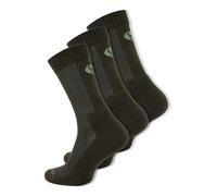 Wonky Line Merino Wool Hiking Socks for Men & Women, 3 pairs pack, cushioned, anti blister, thermal, outdoor socks, black,brown, grey,green, khaki (UK, Numeric, 9, 11, Regular, Regular, Khaki)