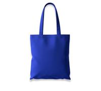 Wonky Line Premium Cotton Tote Bag, Eco-Friendly Shopping Bag, 100% Cotton Canvas, Reusable Grocery Cloth Bag, Extra Strong Long Handle Double Stitched Ideal for Printing (Blue)