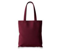 Wonky Line Premium Cotton Tote Bag, Eco-Friendly Shopping Bag, 100% Cotton Canvas, Reusable Grocery Cloth Bag, Extra Strong Long Handle Double Stitched Ideal for Printing (Burgundy)