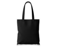 Wonky Line Premium Cotton Tote Bag, Eco-Friendly Shopping Bag, 100% Cotton Canvas, Reusable Grocery Cloth Bag, Extra Strong Long Handle Double Stitched Ideal for Printing (Black)