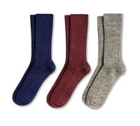 Wonky Line Women's Merino Wool Socks, 3 pairs multipack, Thermal Warm Winter Socks, Ladies Cosy Wool Boots Socks Colourful Boot Socks UK 4-7 (UK, Numeric, 4, 7, Regular, Regular, Mix 2)