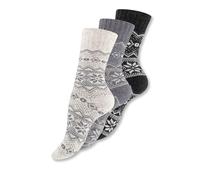 Wonky Line Wool Socks for Men and Women, Nordic Thermal Cushioned, Walking, Hiking, Cosy, Colourful, Fluffy Soft Winter Christmas Socks, Hygge Socks