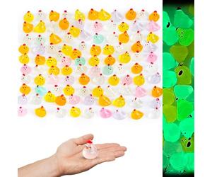 Wonlonda 100pcs Mini Luminous Resin Animals Tiny Animals Miniature Mini Little Small Resin Animal Figures Bulk Glow in the Dark for Micro Landscape Fairy Garden Aquarium Dollhouse Decor