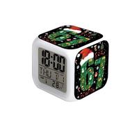 Wonlonda Festive 67 Meme Christmas Alarm Clock, 7 Color Digital Wake Up Clocks LED Night Light Clock with Date Calendar Temperature for Students Boys Girls