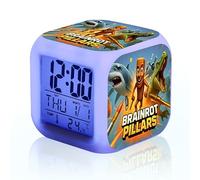 Wonlonda Kids Alarm Clock, 7 Color Digital Wake Up Clocks LED Night Light Clock with Date Calendar Temperature for Students Boys Girls (Shjnz)