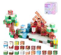 Wonlonda Magnetic Blocks-100PCS Magnetic Building Blocks Tiles Stacking, Christmas Construction Toys STEM Sensory Toys for Toddlers Kids Boys Girls Ages 3 4 5 6 7 8 9 10 Christmas Birthday Gifts