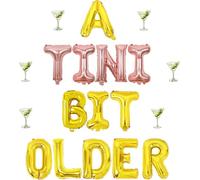 Wonmelody A Tiny Bit Older Decorations Tiny Bit Older Banner Martini Birthday Decorations Lime Balloons Mexican Fiesta Banner Cinco De Mayo Taco Bar Decoration Carnival Fiesta Bday