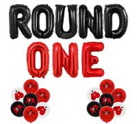 Wonmelody Boxing 1st Birthday Decorations with Round One Boxing Balloon Banner Wrestling Party Supplies Boxing Match Party Decorations for 1st Sports Theme Boxer Birthday Party