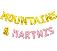 Wonmelody Camp Bachelorette Decorations Mountains and Martinis Bachelorette Party Balloon Banner Camp Adventure Last Trail Before the Veil Supplies for Mountain Hiking Camping Bachelorette Party