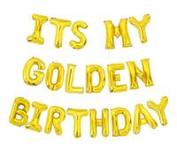 Wonmelody Golden Birthday Party Balloon Decorations It’s My Golden Birthday Balloon Banner In My Golden Birthday Era Party Decorations Stay Golden Birthday Decors Happy Golden Birthday Party Supplies