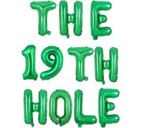 Wonmelody Golf 19th Birthday Decoration The 19th Hole Balloon Banner Golf Party Decor Golf Balloon Decor Sport Theme 19th Birthday Master Golf Birthday Decor for Sport Birthday Retirement Supplies