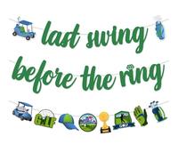 Wonmelody Golf Bridal Shower Party Decorations Last Swing Before The Ring Banner Let’s Par-tee Garland Golf Ball Bachelorette Party Decors Sports Bride To Be Party Supplies for Funny Bachelor Party
