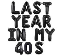 Wonmelody Last Year in My 40s Birthday Decor Black Last Year in My 40s Balloon Banner Funny Happy 49th Birthday Decor Awesome Since 1976 Cheers to 49 Years Supplies for Men Women