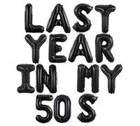 Wonmelody Last Year in My 50s Birthday Decor Black Last Year in My 50s Balloon Banner Funny Happy 59th Birthday Decor Awesome Since 1966 Cheers to 59 Years Supplies for Men Women