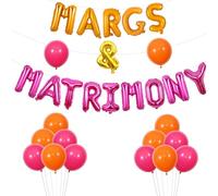 Wonmelody Margs and Matrimony Bachelorette Decor with Margs and Matrimony Banner Lime Diamond Ring Balloon Cinco De Mayo Taco Bar Decor for Mexican Fiesta Cocktail Bridal Shower Wedding Engagement