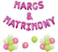 Wonmelody Margs and Matrimony Bachelorette Decorations Margs and Matrimony Balloon Banner Lime and Diamond Ring Balloon Mexican Fiesta Bridal Shower Carnival Cinco De Mayo Wedding Engagement Decor