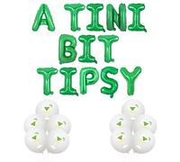 Wonmelody Martini Bachelorette Party Decorations A Tiny Bit Tipsy Balloon Banner Cocktail Balloon for Martini Bar Birthday A Tiny Bit Older Decorations Green Olive Bridal Shower Wedding Decor