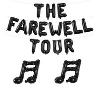 Wonmelody Music Bachelorette Party Decorations Farewell Tour Decor with the Farewell Tour Balloon Banner Music Note Balloon Retro Hip Hop Bachelorette Supplies for Rock and Roll Bridal Shower Wedding