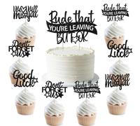 Wonmelody Rude That You're Leaving But Ok Decor Cake Topper Farewell Party Decor Happy Retirement Cake Topper Supplies Good Luck We Will Miss You Goodbye Party Going Away Leaving Job Graduation