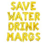 Wonmelody Save Water Drink Margs Decor Save Water Drink Margs Balloon Banner Bachelorette Decor with Lime Balloon Margarita Bachelorette Party Decor for Mexican Fiesta Wedding Bridal Shower Party