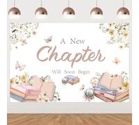 Wonmelody Storybook Baby Shower Decorations Storybook Baby Shower Backdrop A New Chapter is About to Begin Baby Shower Decor Book Club Supplies for Book Themed Newborn Party Reading Baby Shower