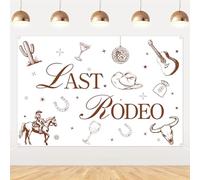 Wonmelody Western Cowgirl Bachelorette Decorations 5 * 3ft Last Rodeo Bachelorette Backdrop Banner Nashville Western Backdrop for Last Hoedown Western Cowgirl Cowboy Bridal Shower Engagement Birthday
