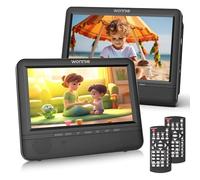 WONNIE 7.5 Inch Car DVD Player, Portable DVD Player for Car Play The Same or Two Different Movies with Headrest Strap, Support Last Memory, AV Out/in, USB/SD, All Regions
