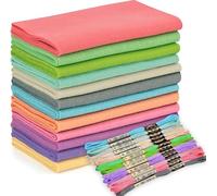 Wonninek 12 Rolls Soft Felt Fabric for Sewing 8"×35" Felt Fabric Roll Morandi Assorted Color 1.4mm Thick Fleece Fabrics Sheet for Crafting DIY Patchwork Art Crafts